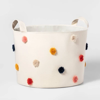 Pom-Pom Kids' Storage Basket Cream - Pillowfort™ - Image 6