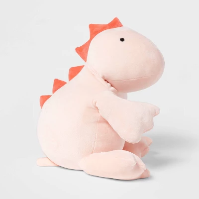 Dinosaur Weighted Plush Kids' Throw Pillow White/Blush - Pillowfort™ 5 Dinosaur Weighted Plush Kids' Throw Pillow White/Blush - Pillowfort™ - Image 3