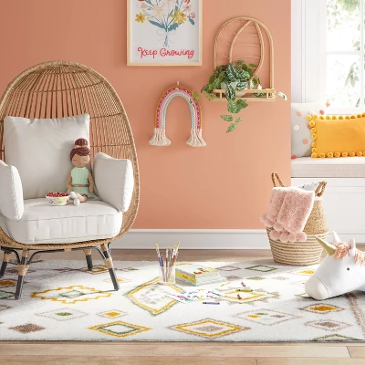 Yuma Area Kids' Rug Gold/Mint - Pillowfort™