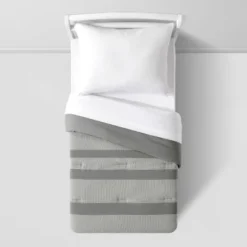 Toddler Waffle Striped Kids' Comforter - Pillowfort™