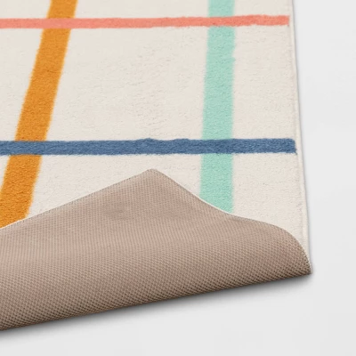 5'x7' Area Kids' Rug Window Pane Low Pile Plush - Pillowfort™ - Image 3