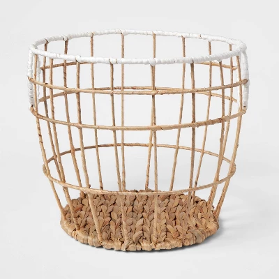 Kids' Woven Basket Natural With White Rim - Pillowfort™ - Image 4