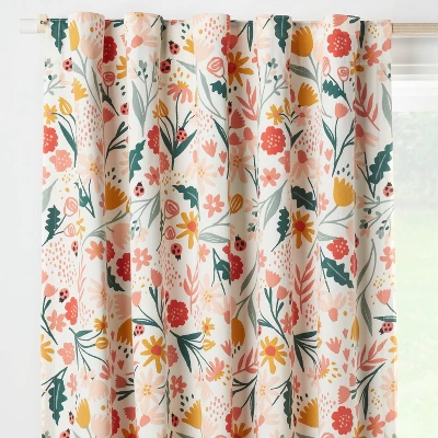 In The Garden Full Printed Blackout Kids' Curtain Panel - Pillowfort™ - Image 5