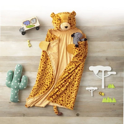 Cheetah Kids' Hooded Blanket - Pillowfort™ - Image 3