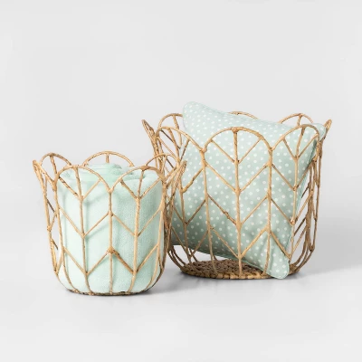 Tulip Shaped Kids' Woven Basket - Pillowfort™ - Image 4