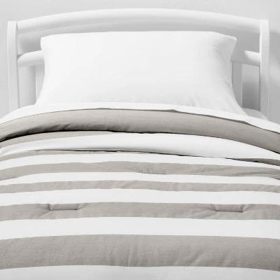 Toddler Rugby Striped Cotton Kids' Comforter - Pillowfort™ - Image 3
