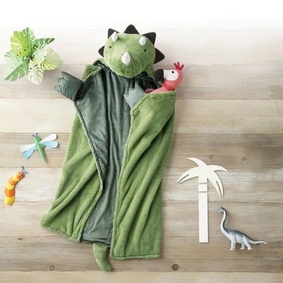 Dinosaur Kids' Hooded Blanket - Pillowfort™ - Image 3