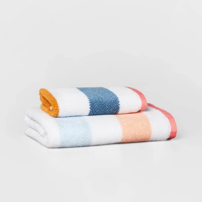 Striped Kids’ Towel With SILVADUR™ Antimicrobial Technology - Pillowfort™ - Image 3